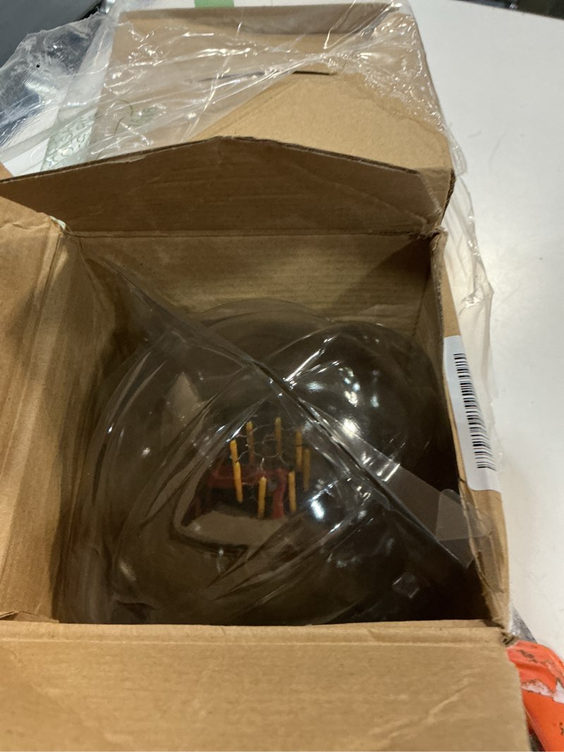 Condition photo showing Good Condition for bonlux 8w g125 led large globe light bulbs, dimmable e26 filament bulb warm white 2700k, vintage large edison bulbs 60w equivalent round bulbs, clear glass globe bulb 800lm, pack of 2 warm white 2 pack