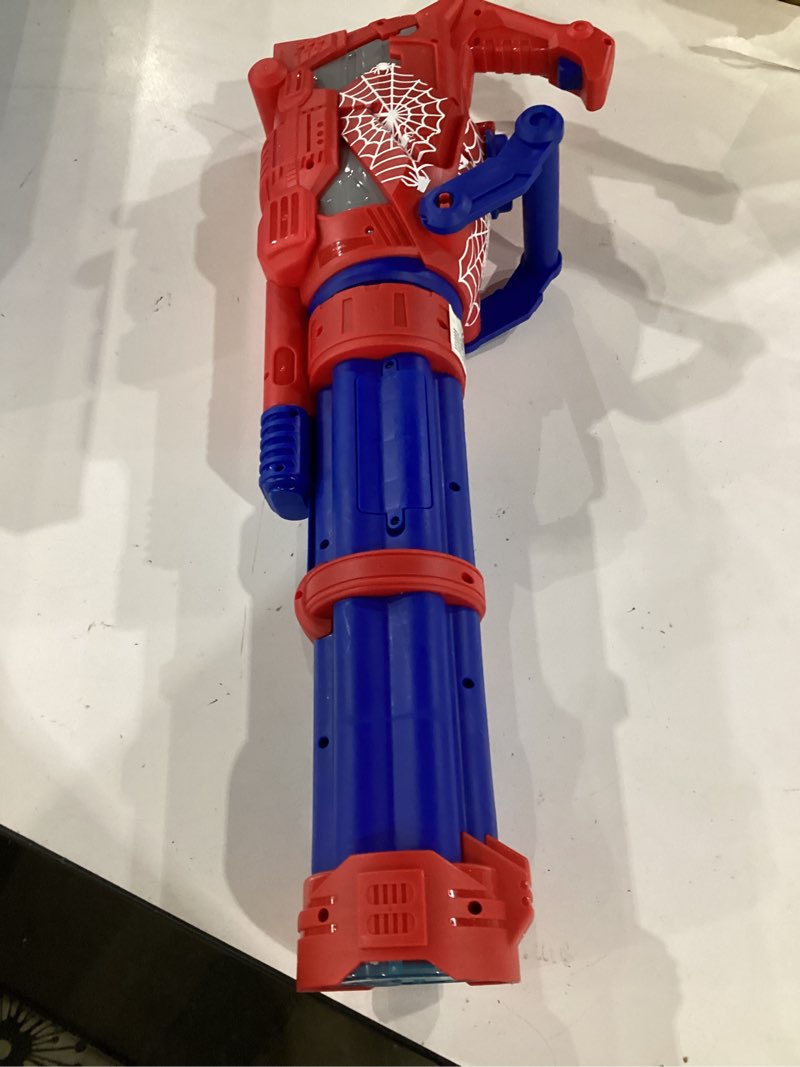 Condition photo showing Good Condition for not tested**** gatling electric water gun, 1500cc squirt water pistol toy powerful water blaster 50-55 feet range, automatic super water soaker for kids summer outdoor swimming pool beach party,red
