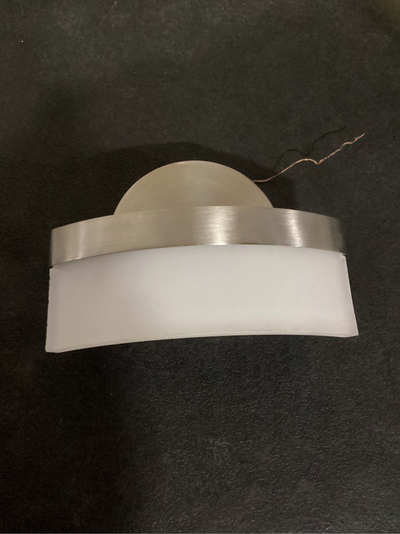 Condition photo showing As Is for origin 21 lynnpark 8-in 1 light brushed nickel integrated led modern