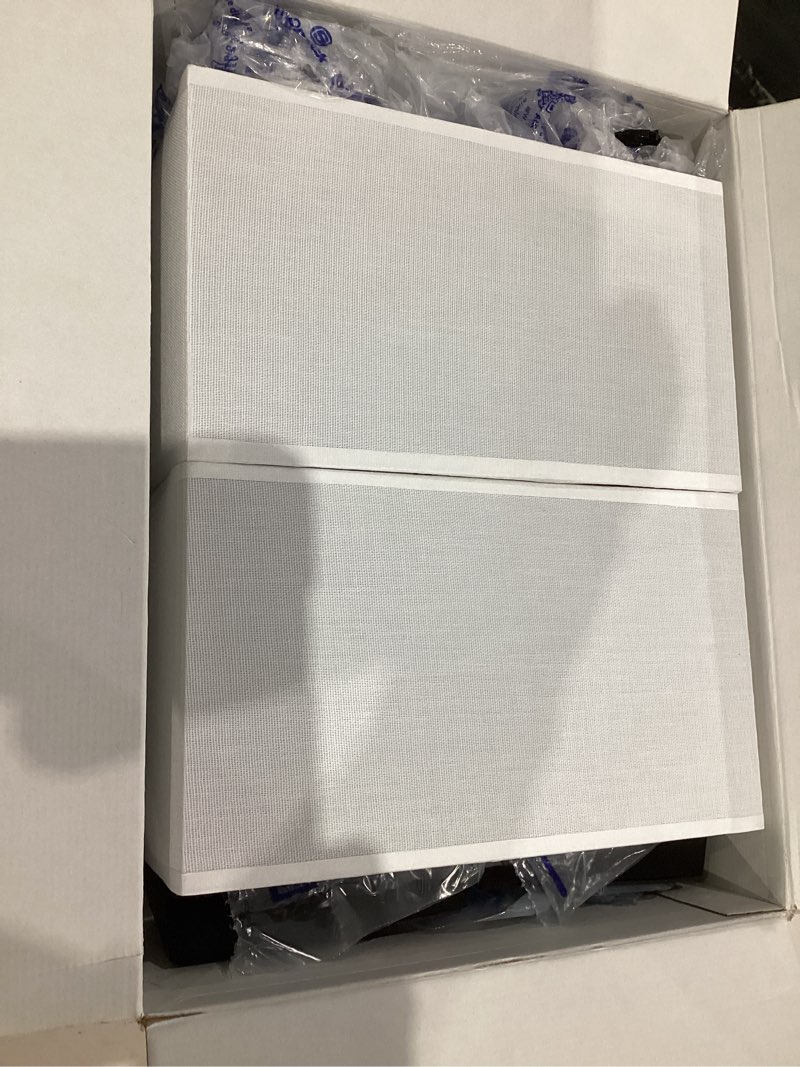 Condition photo showing Good Condition for nightstand table lamps for bedrooms set of 2 - touch bedside lamp with usb c+a, 3 way dimmable living room lamps for end tables set of 2, modern night stand lamps for bed side guest room(white) medium(19.6in) c. white&black