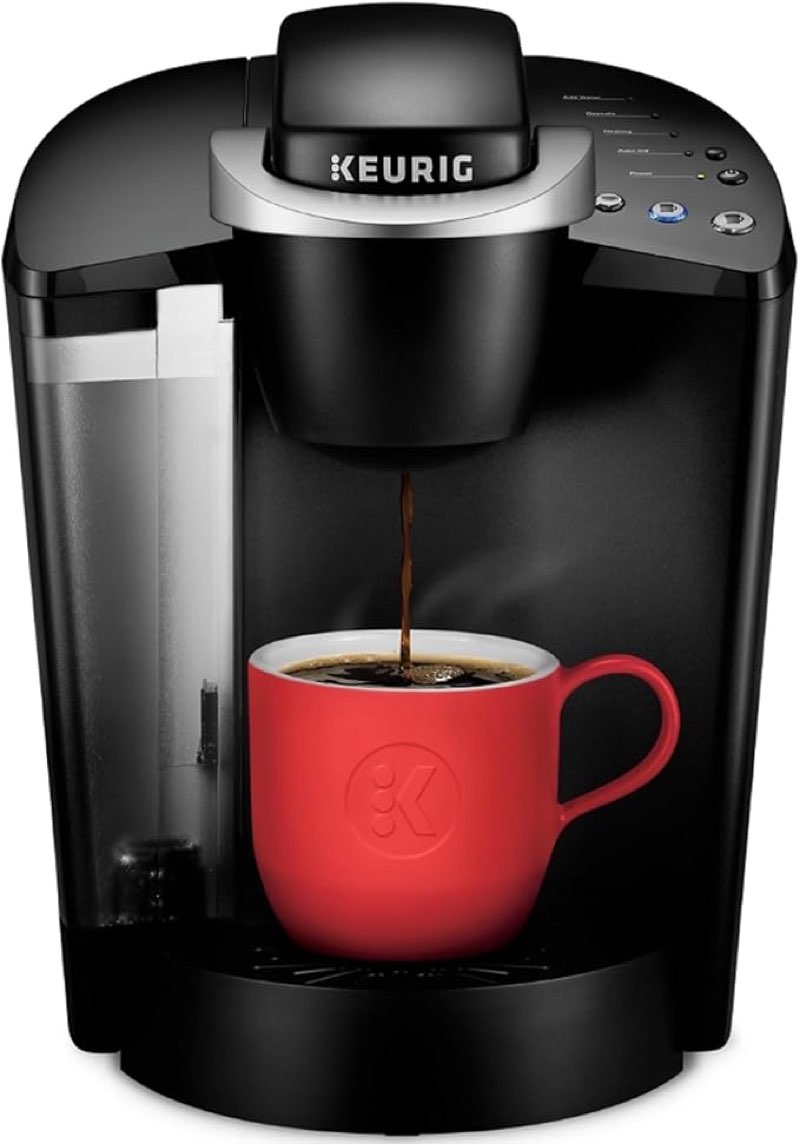  Keurig K-Classic Single Serve K-Cup Pod Coffee Maker, with 3 Brew Sizes, 48oz Removable Reservoir, Black
