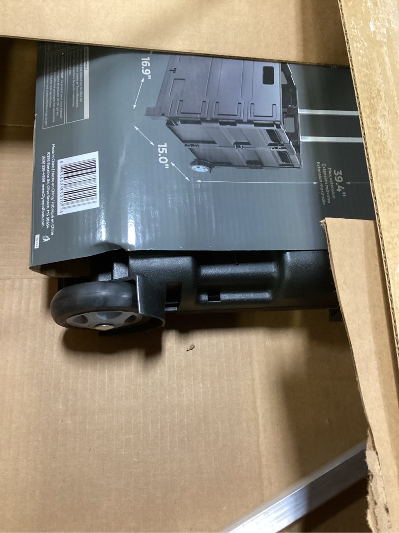 Condition photo showing Good Condition for olympia tools 85-010 grand pack-n-roll portable tools carrier with telescopic handle, 80 lb. load capacity, black