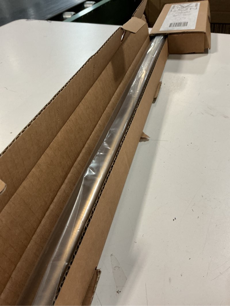 Condition photo showing Good Condition for ivilon drapery window curtain rod - end cap style design 1 inch pole. 28 to 48 inch color warm gold 28 to 48 in.
