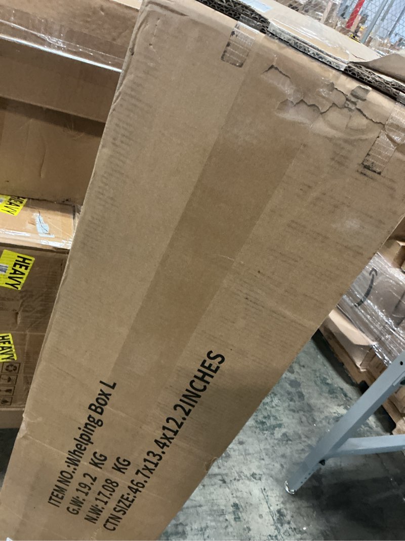 Condition photo showing New/Like New for 48"x 48" whelping box kit for dogs and puppies with rails,suitable for large/medium dogs,white 48"l x 48"w x 19"h