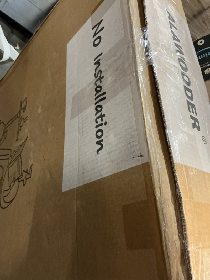 Condition photo showing Good Condition for 25 Inch Mobile Folding Desk - No Assembly Pneumatic Sit-Stand Desk, 29-42" Height Adjustable Rolling Laptop Desk with Hidden Wheels, 0-90° Tilt Top for Home Office, Craft & Study White