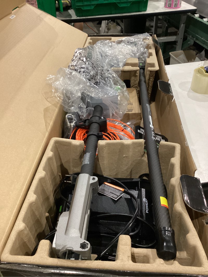 Condition photo showing Good Condition for ego power+ multi-head system with line iq, powerload 56-volt 17-in straight shaft attachment capable battery string trimmer 5 ah (battery included) (charger included)
