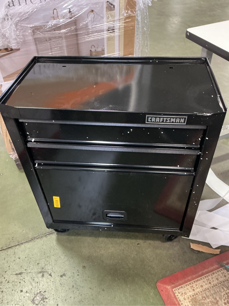 Condition photo showing As Is for Craftsman 1000 Series 26.5-in W x 44.25-in H 5 Ball-bearing Steel Tool Chest Combo Black