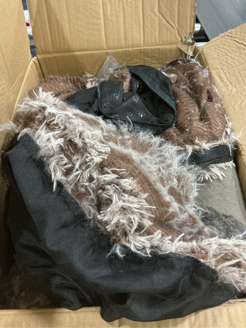 Condition photo showing As Is for  Similar photo 71\"x44\"x12.5\" Human Dog Bed for Adult Faux Fur Washable Human Dog Bed Portable Handle, Egg Orthopedi