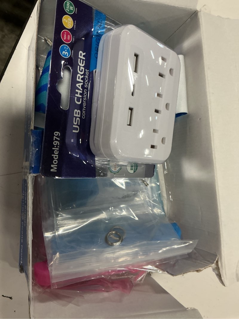 Condition photo showing New/Like New for cruise essentials 2026,cruise must haves kit,non-surge protector power strip,magnetic hooks,lanyards,luggage tags,towel bands,waterproof phone pouches,travel essentials 16p cruise essentials kit