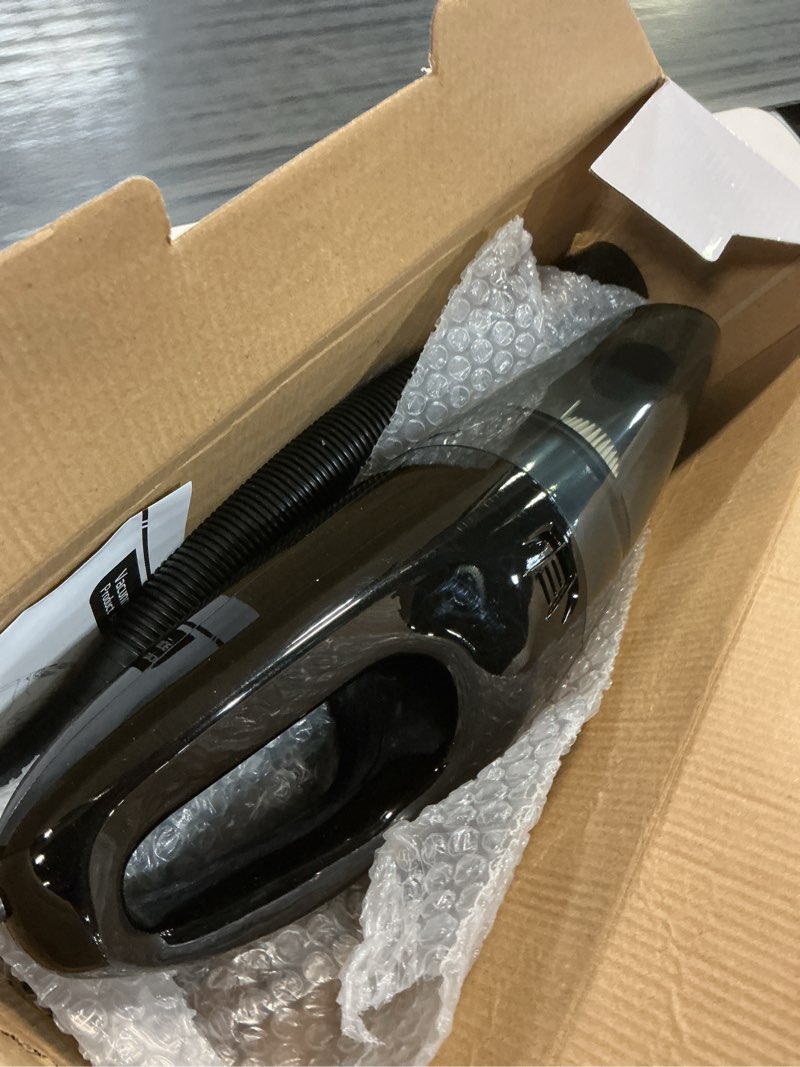 Condition photo showing As Is for bsrco handheld vacuum cordless rechargeable, mini car vacuum cleaner with led, usb charge, 1.65lbs hand vacuum cordless, 25 minutes run time for car/home/pet hair black
