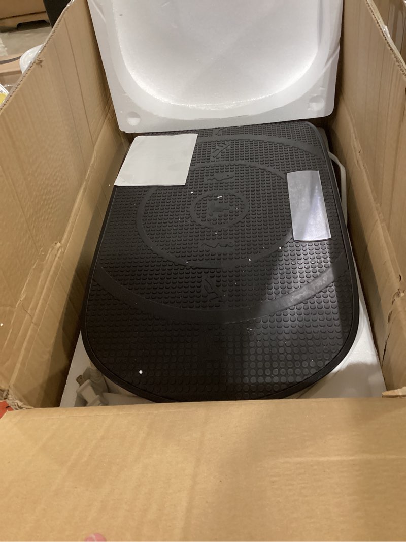 Condition photo showing As Is for merach vibration plate exercise machine, curved vibration plate for lymphatic drainage weight loss, vibrating plate with real-time calorie tracking on led display, workout equipment for home women men black