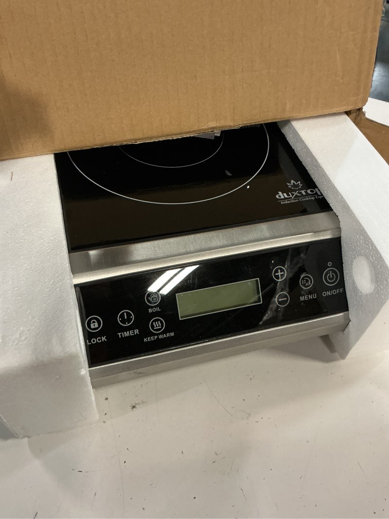 Condition photo showing Good Condition for Duxtop Professional Portable Induction Cooktop, Commercial Range Countertop Burner, 1800 Watts Induction Burner with Sensor Touch and LCD Screen, P961LS/BT-C35-D, Silver/Black