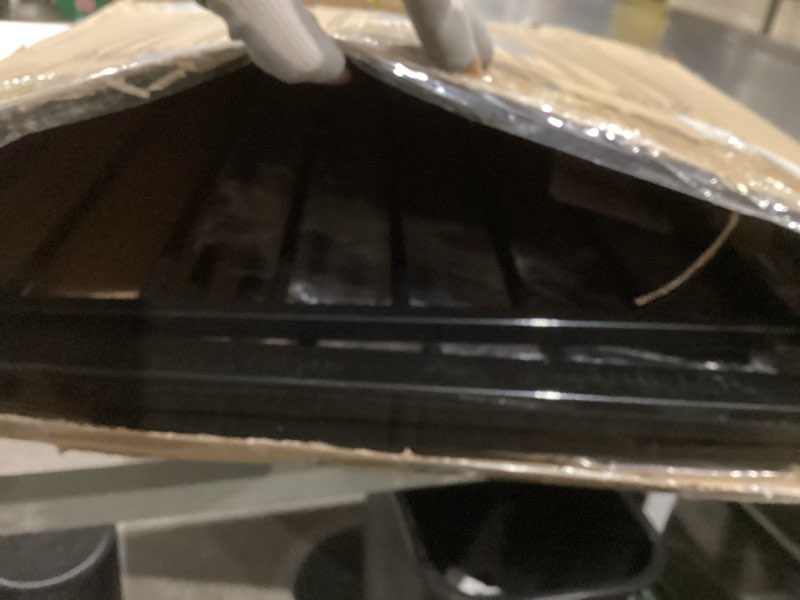 Condition photo showing As Is for Extra Wide Baby Gate 57.5-62 Inch Black Walk THR Dog Gates Doorways House No Drill Pressure Mounted Auto Close Long Child Safety Gate for Kids and Pet