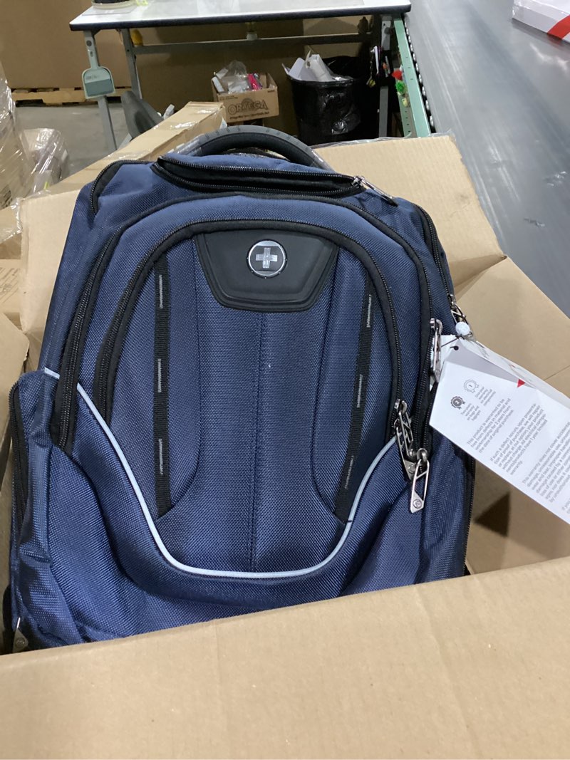 Condition photo showing Good Condition for Swissdigital Design TSA Business Laptop Backpack For Men,Travel Backpack With USB Charging Port,College Tech Backpacks With RFID Pockets Presents For Men Fits 15.6 Inch Computer Blue | J16BT-12