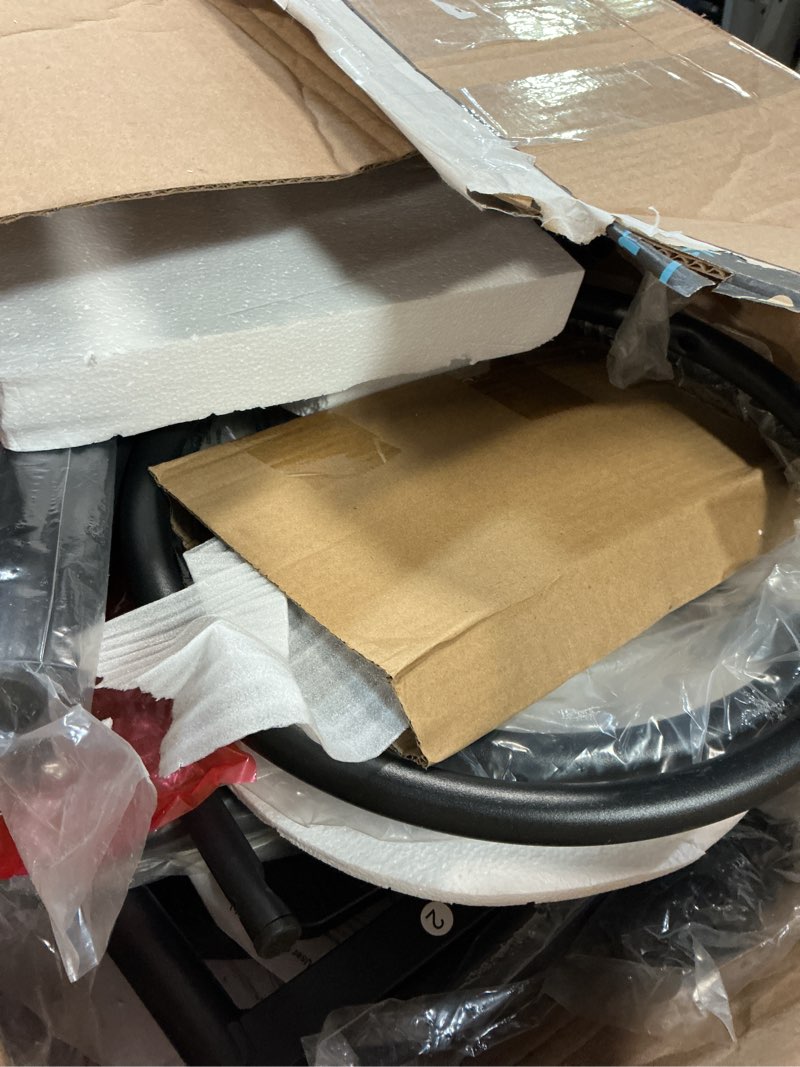 Condition photo showing As Is for HOOBRO Bar Stools,Set of 2 Round Bar Stools with Back,25.2" Bar Chairs for Kitchen Island, Dining Room,Counter Height Barstools, Easy to Assemble, Black BK32BY01G1