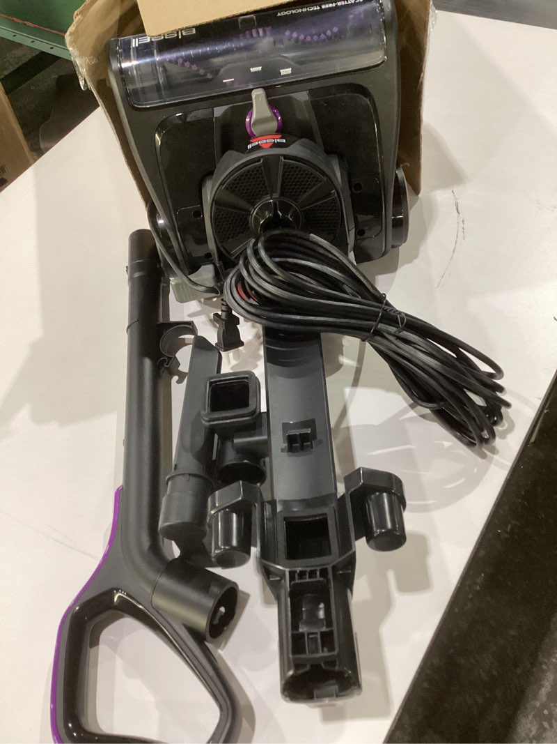 Condition photo showing As Is for Bissell CleanView Compact Turbo Upright Vacuum with Quick Release Wand, Full Size Power, Compact Size for Apartments & Dorms, 3437F, NOT TESTED, MISSING PART, AS IS