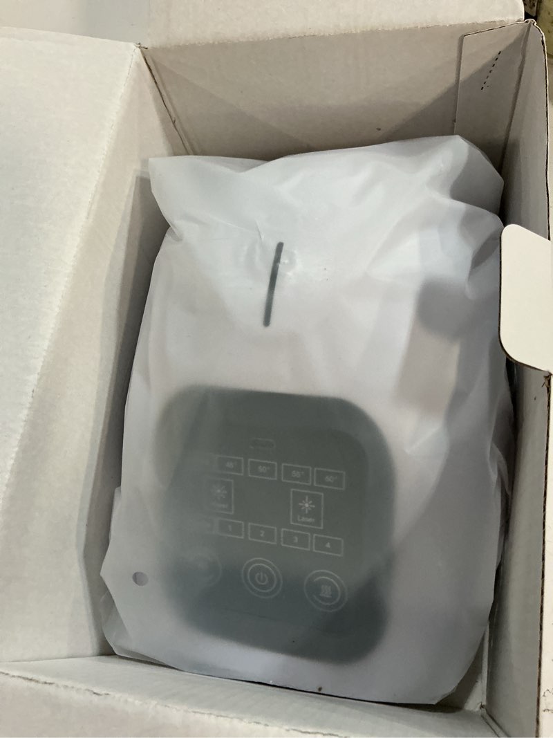 Condition photo showing New/Like New for brenzo 2026 new 3-in-1 cordless knee massager with heat, red light therapy & 3 vibration modes, 3 heating levels, heated knee pad for pain relief, gifts for all ages white
