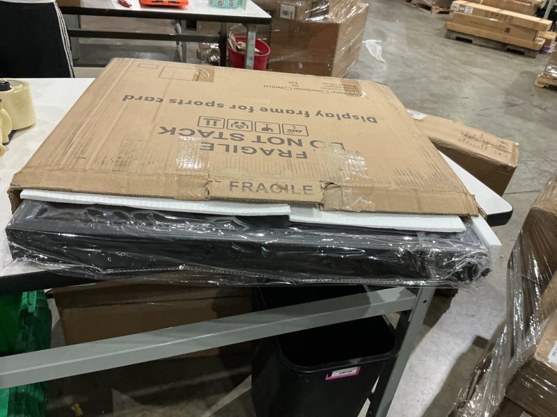 Condition photo showing Good Condition for baseball card display case, 3 tier card display frame lockable, trading card display with uv protection sports card display case for baseball cards, football cards, sports cards