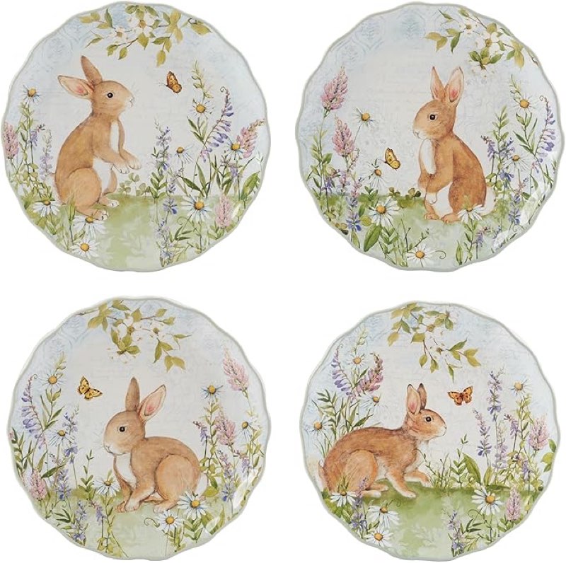 WTC EASTER 4 pack  appetizer plates assorted colors