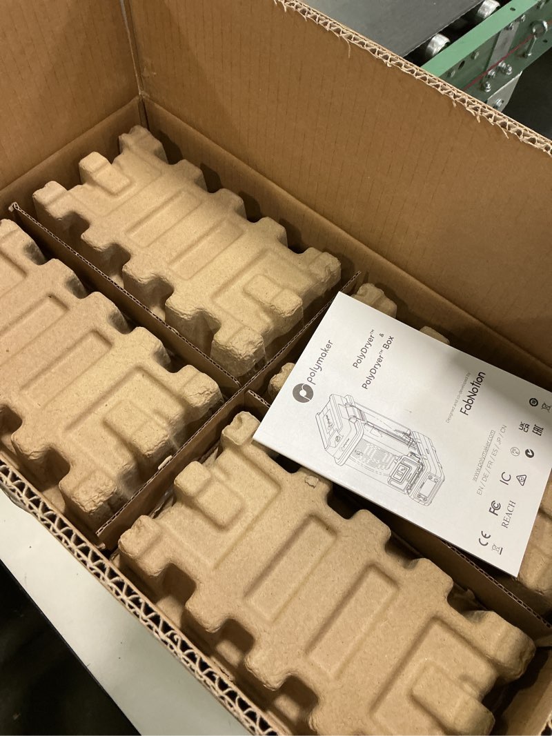 Condition photo showing New/Like New for Polymaker 3D Printing Filament Storage Box 4-Pack - PolyDryer Box x4 for Continuous Filament Sealing and Protection, 3D Printer Filament Holder Compatible with PA Nylon, PLA, PVB, PETG, ABS, TPU Polydryer Box 4-pack (Only Storage Box)