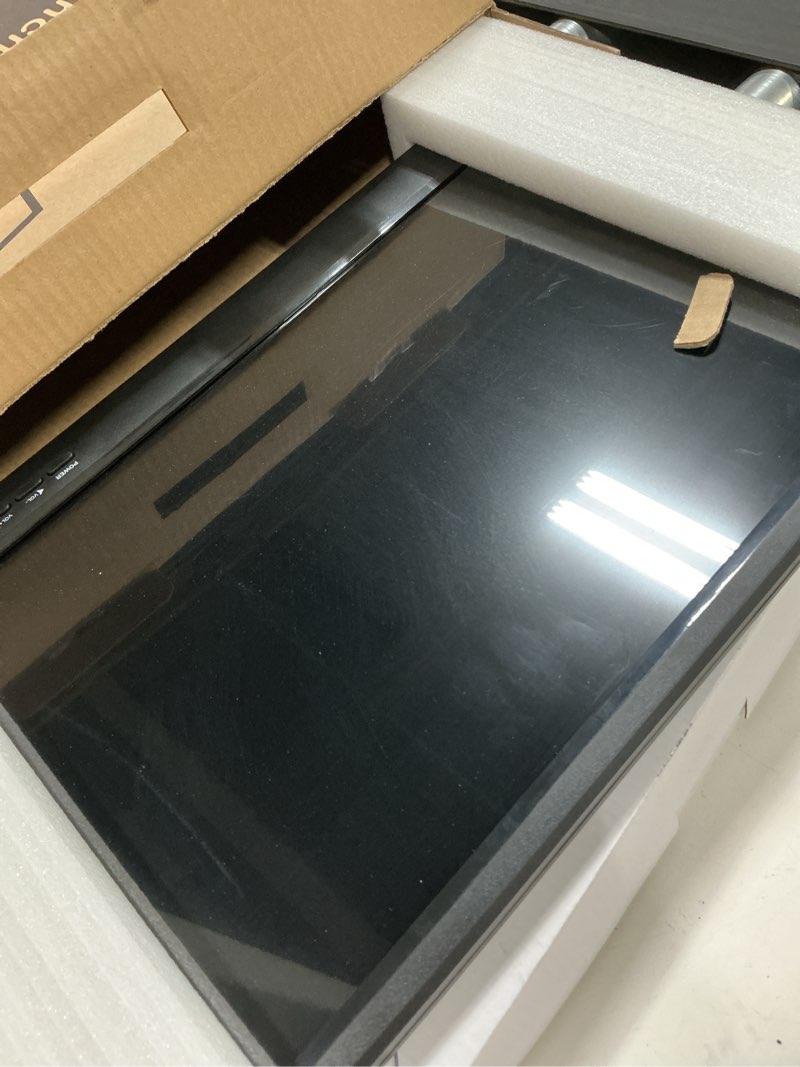 Condition photo showing As Is for feihe 19 inch hd led flat screen tv 1080p ips display w/digital dual tuners atsc/hdmi/vga/av/usb, 12 volt rv tv built in dual speakers suitable for kitchen/rv/caravan and boat(not smart tv)