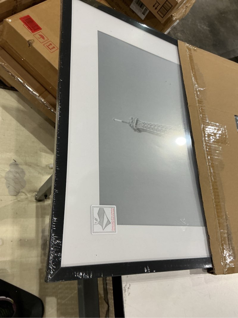 Condition photo showing New/Like New for upsimples 18x26 picture frame, display pictures 14x22 with mat or 18 x 26 without, wall hanging poster frames, black, 1 pack black 18x26