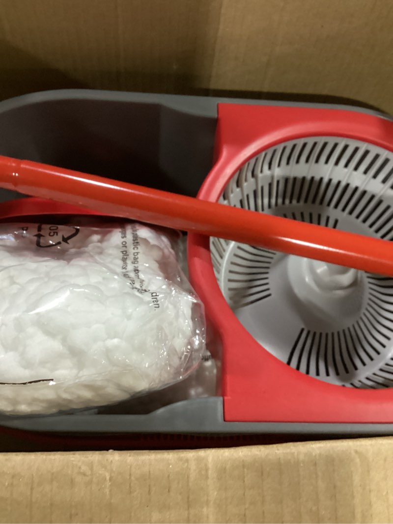 Condition photo showing As Is for o-cedar easywring microfiber spin mop and bucket cleaning system