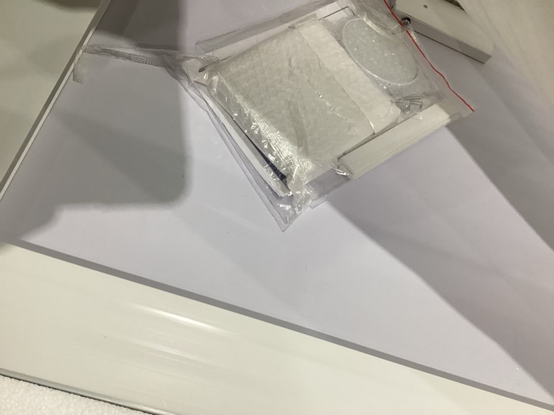 Condition photo showing New/Like New for 32x 22 Inch Large Lighted Vanity Mirror with Dimmable 3 Modes, LED Makeup Mirror for Bathroom ? Dressing Room, Tabletop or Wall-Mounted, White White 22"L x 32"W