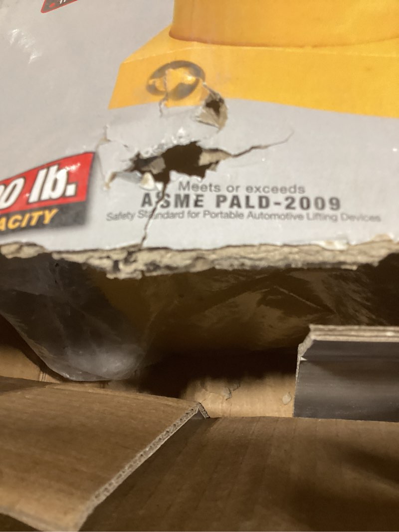 Condition photo showing New/Like New for performance tool w1636 30 ton (60,000 lbs.) heavy duty hydraulic bottle jack, range: 11 1/4-inch to 18 1/4-inch 30-ton
