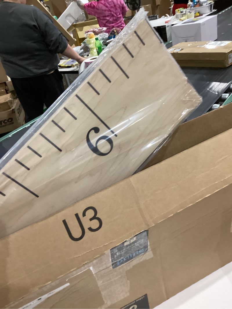 Condition photo showing New/Like New for Headwaters Studio Wooden Growth Chart – Kids Height Chart, Wall Measurement for Kids, Height Chart for Wall, Growth Ruler for Children – Natural Ruler (63"x6.7") Naked Birch