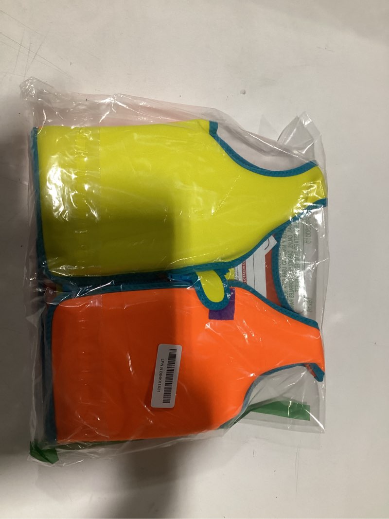 Condition photo showing New/Like New for Vine Kids Swim Vest Toddler Learn to Swim Floatation Jackets Training Vest for Boys Girls Orange and Yellow 3-5 Years