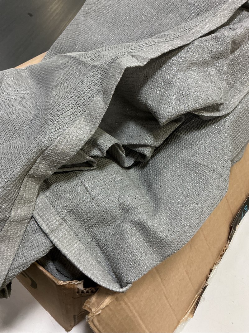 Condition photo showing Good Condition for (measure unknown )amgo 12' x 12' x 12' grey triangle super ring sun shade sail order to make upf50+ agsrt canopy awning shades for patio, 98% uv blockage, commercial standard heavy duty - 260 gsm (we customize)