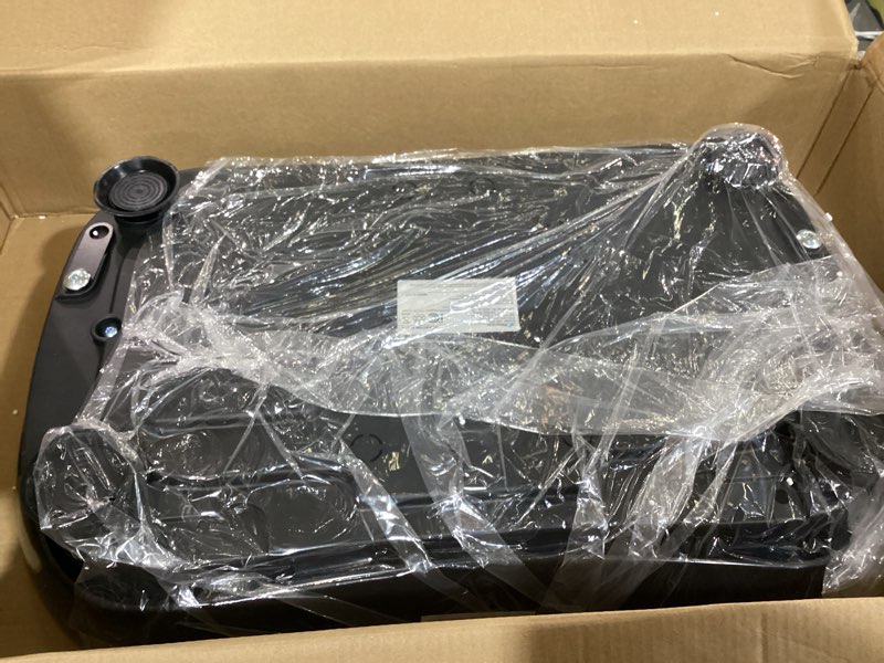Condition photo showing New/Like New for merach vibration plate exercise machine, vibrating platform for lymphatic drainage weight loss muscle activation, full body home exercise equipment with led touch screen bluetooth pull cord arc-black