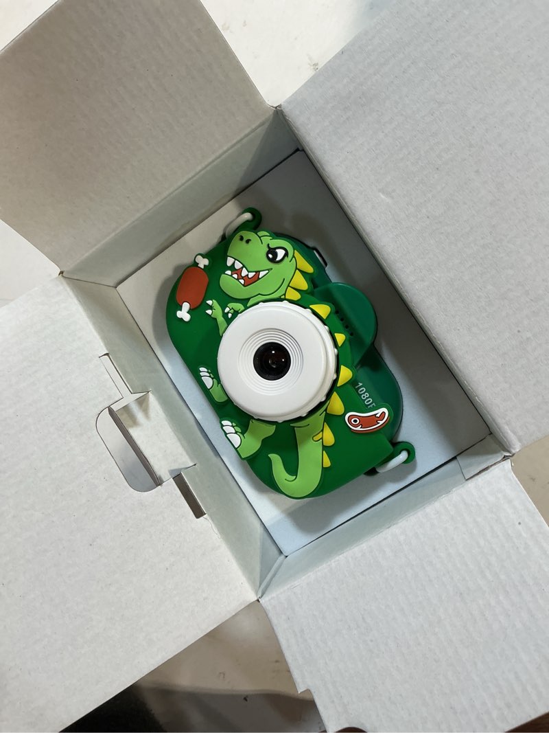 Condition photo showing Good Condition for kids camera boys toys for 3 4 5 6 7 8 9 years old boys, 48mp dual lens kids digital camera christmas birthday gifts, 1080p hd video selfie toddler camera with 32g sd card green