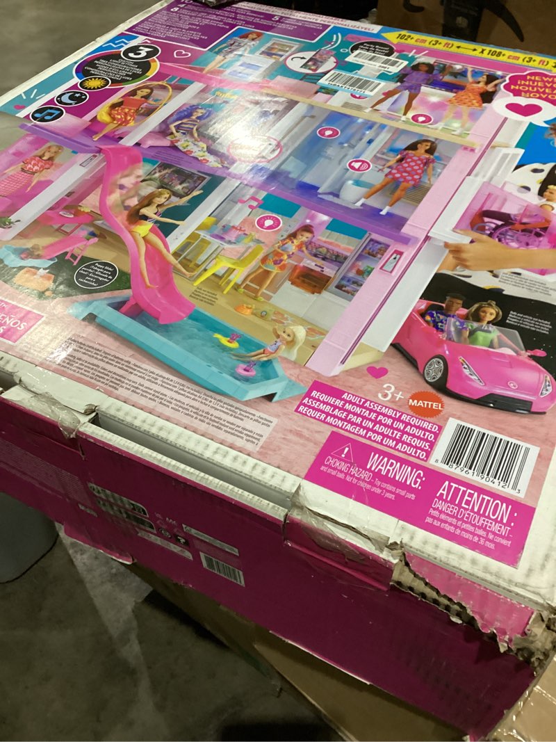 Barbie DreamHouse Dollhouse with 75+ Accessories and Wheelchair Accessible Elevator, 10 Play Areas, 