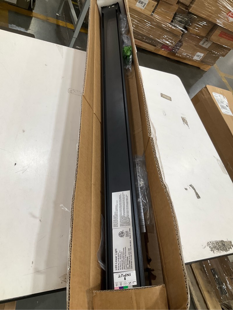 Condition photo showing Good Condition for dakason 4ft linkable led linear light, 40w billiard pool table lighting, commercial linear lighting fixture for office, 4’ led tube lights for warehouse, 3cct, dimmable 1pack black 4ft-1pack