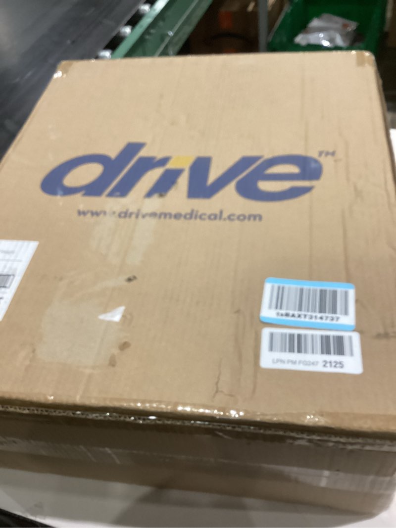 Condition photo showing Good Condition for Drive Medical 2-in-1 Raised Toilet Seat with Removable Padded Arms - Elevated Bathroom Safety Support - Secure Locking Attachment - Easy Height Assistance - Durable Plastic Construction Standard