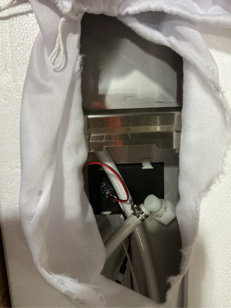 Condition photo showing Good Condition for Homevacious 4 In 1 Shower Panel System with Shelf,LED Rainfall Shower Head and Massage Body Jets,3 Functions Handheld Head and Tub Spout,Stainless Steel Bathroom Shower Fixtures,Brushed Nickel LED Shower Panel Brushed Nickel and Black