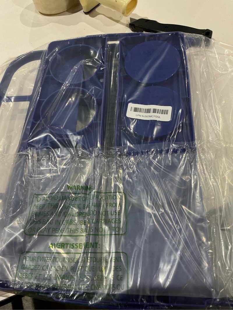 Condition photo showing Good Condition for bodaon 8 cup drink carrier with handle, plastic cup carriers for drinks, drink holder for car, grubhub/eats doordash accessories, portable foldable reusable mobile, use for food delivery bag, blue blue 8-cup