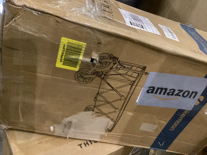 Condition photo showing As Is for 300L Extra Large Wagons Carts Foldable, 560LBS Heavy Duty Collapsible Beach Wagon 48" Long with Big All-Terrain Wheels, Utility Folding Cart for Camping, Grocery, Sports, Garden, Black