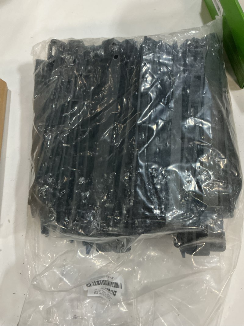 Condition photo showing New/Like New for 10" inch plastic landscape edging spikes, anchoring spikes for paver edging, weed barriers, turf, tent, weed barrier, timber, carpentry, tent etc. (50 pc, black)