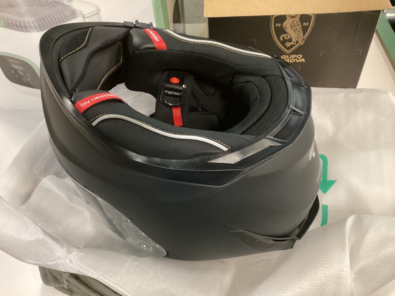 Condition photo showing New/Like New for lem motorcycle helmets full face for men, motorcycle helmet for adults, dot certified, pinlock & dvs dual vision, motorcycle street bike helmet, bluetooth speaker pockets (matte black medium) vzn fp09 medium matte black