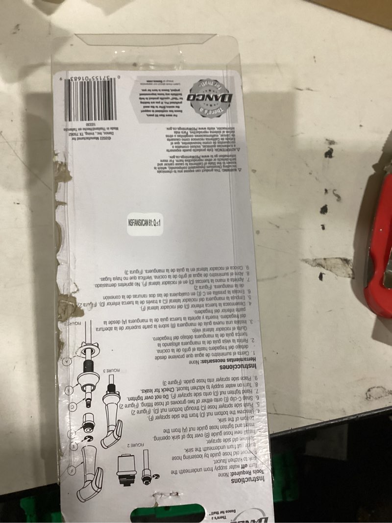 Condition photo showing As Is for Danco Chrome Faucet Spray Head