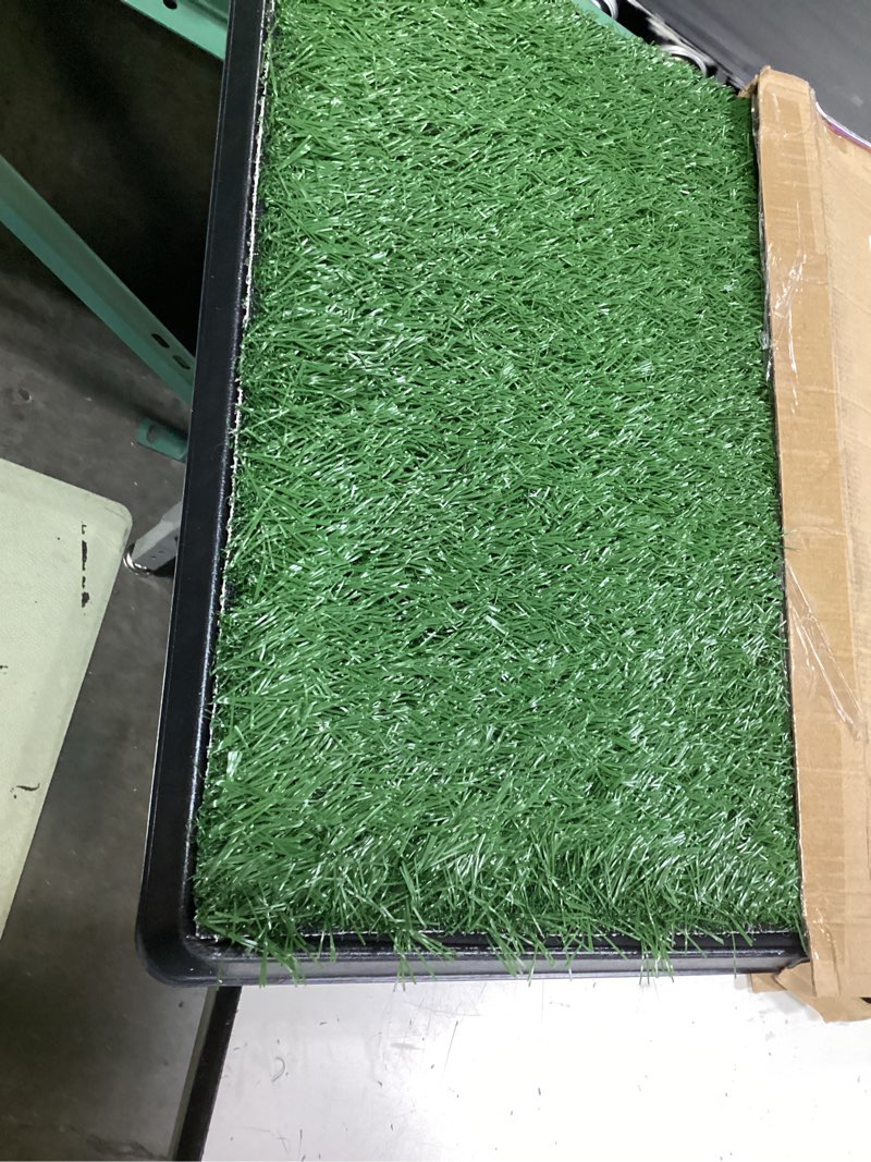 Condition photo showing Good Condition for artificial grass puppy pee pad for dogs and small pets - 20x25 reusable 4-layer training potty pad with tray - dog house and pet supplies by petmaker medium 4-layer system
