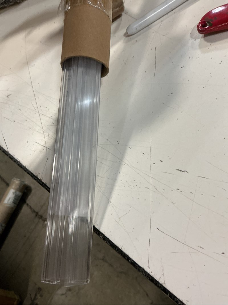 Condition photo showing Good Condition for shower door bottom seal strip, 2pcs seal strip, ultra clear pvc, 36" length, fits 6mm thick glass, prevents leaks, easy installation, no adhesive required (ultra clear, 36in for 1/4"(6mm) door) ultra clear 36in for 1/4"(6mm) door