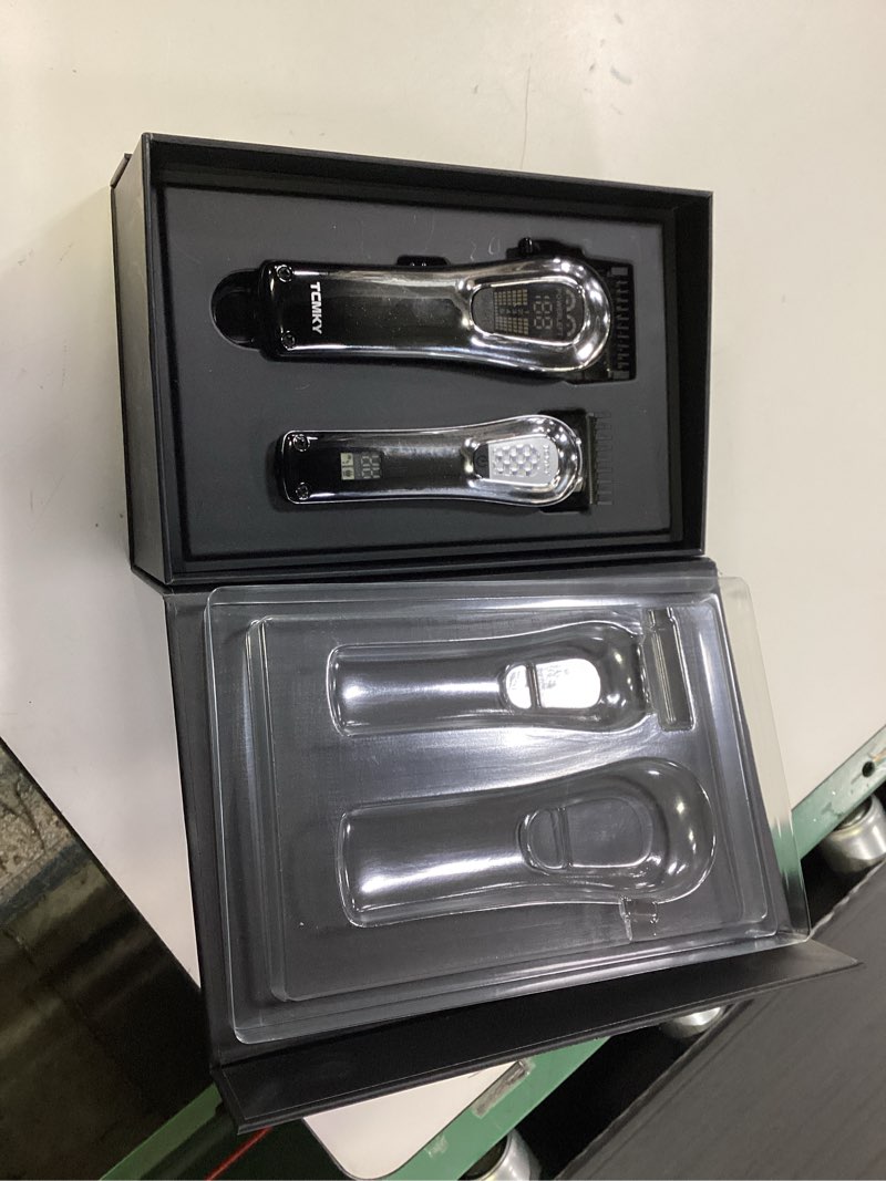 Condition photo showing As Is for Hair Clippers for Men, Professional Clippers and Trimmers Set, Cordless Clippers for Hair Cutting, Beard Trimmer, Barber Clippers, Rechargeable Electric Shaver Silver
