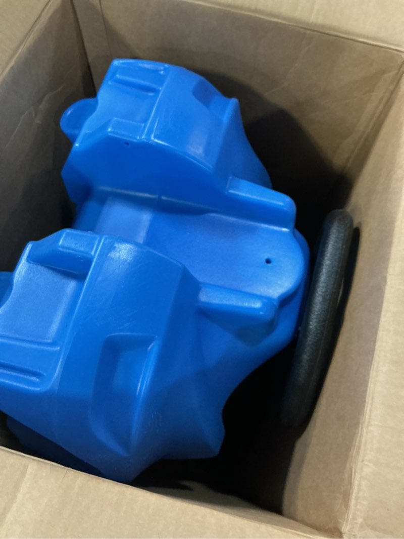 Condition photo showing Good Condition for step2 whisper ride cruiser kids push car, ride on toy, stroller substitute, includes seat belt & horn, made of durable plastic, max weight 50 lbs., for toddlers 1.5-4 years old, blue blue push car