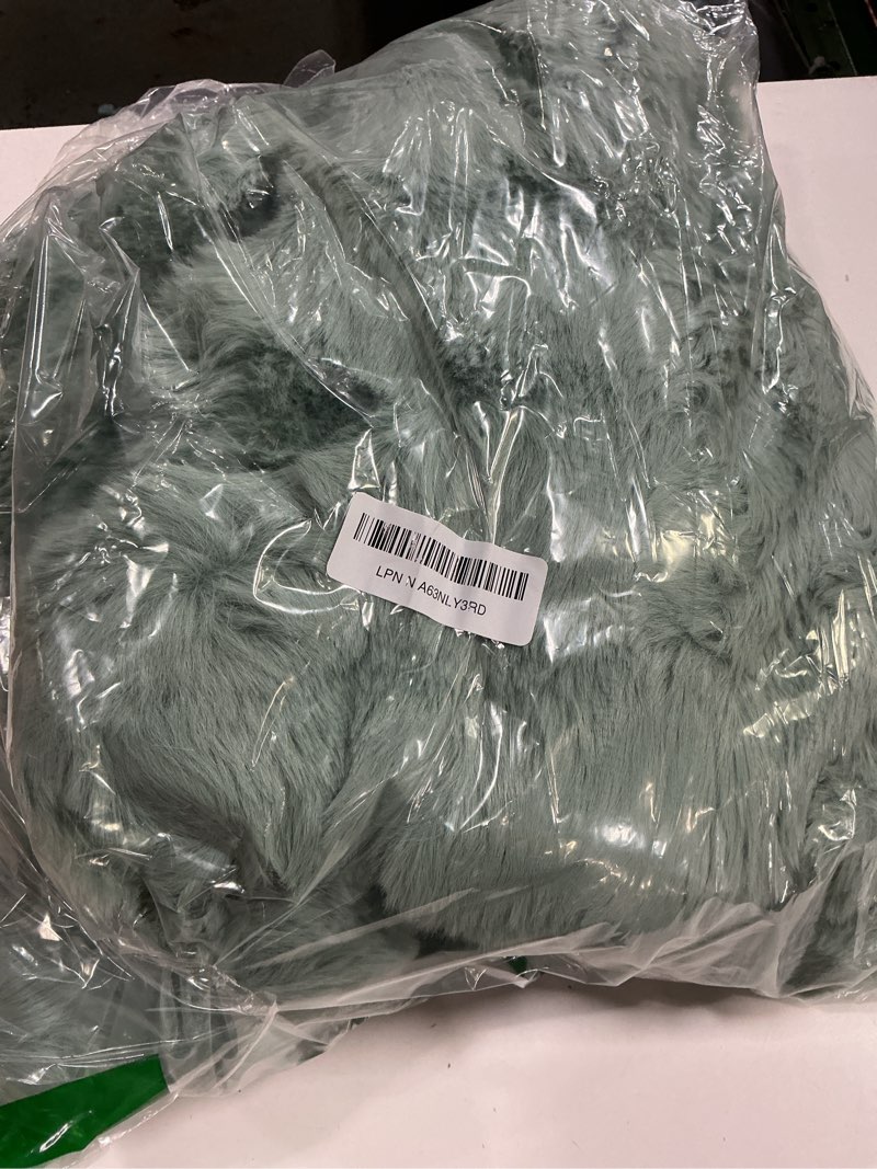 Condition photo showing Good Condition for Lotus Karen Faux Fur Throw Blanket Sage Green - Big Bubble Rabbit Fluff Blanket for Couch Bed Sofa,Softest Fluffy Fuzzy Cozy Blanket, Plush Thick Furry Shaggy Warm Blankets for Women,50x60 Inches Sage Green Throw (50" x 60")