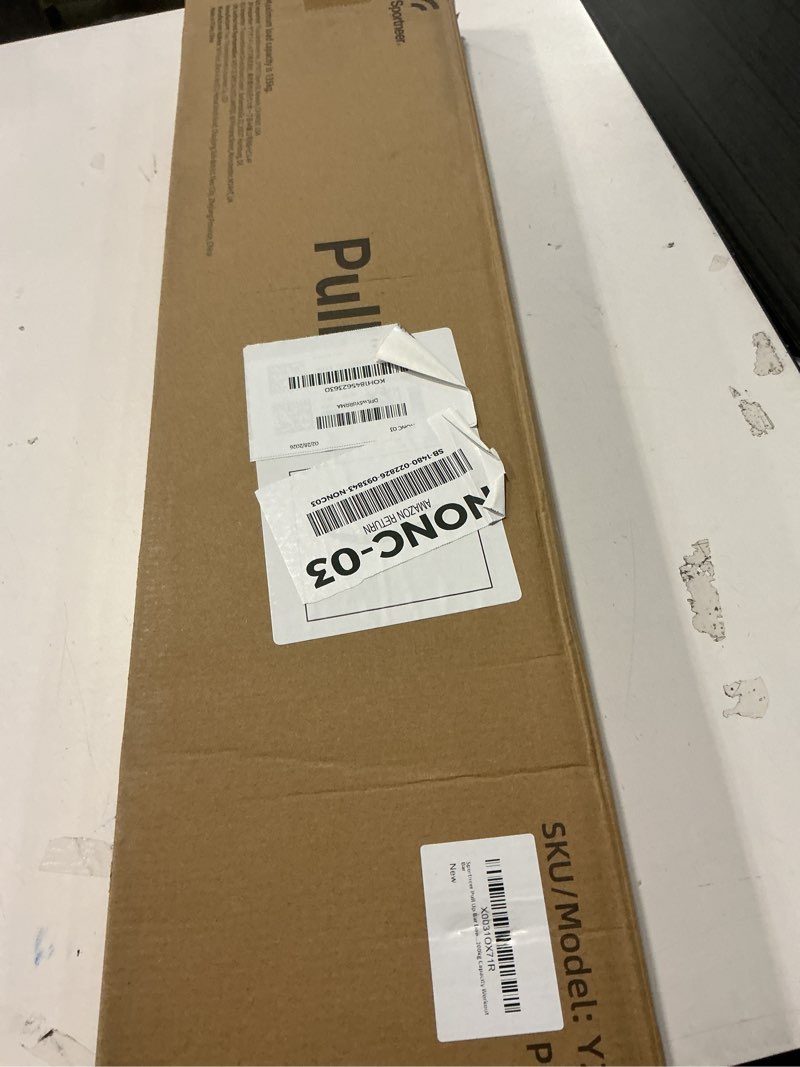 Condition photo showing New/Like New for Sportneer Pull Up Bar: Strength Training Chin up Bar No Screws - Adjustable 29.5''-37''(75-94cm) Width Locking Mechanism Pull up Bar for Doorway - Max Load 440lbs for Home Gym Upper Body Workout, Non-slip