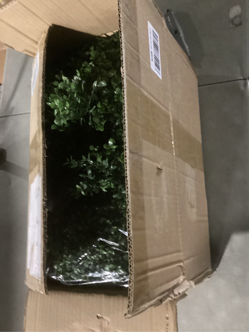 Condition photo showing Good Condition for artificial topiary bushes for outdoors with spike, boxwood ball fake shrubs uv resistant faux plants for indoor outdoor fall thanksgiving halloween decor (artificial topiary boxwood ball tree)